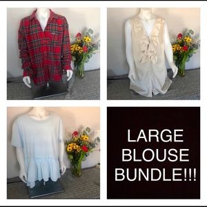 BUNDLE OF 3 BLOUSES SIZE LARGE